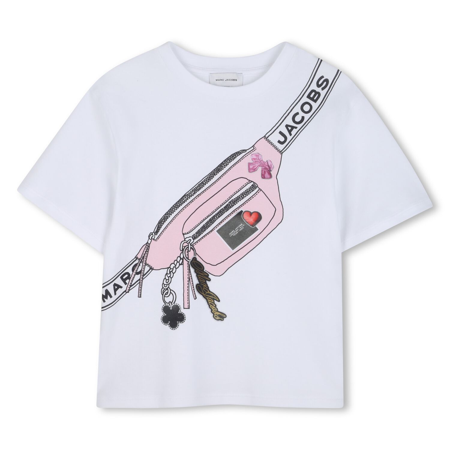 Girls White Bag T-Shirt, 1, hi-res