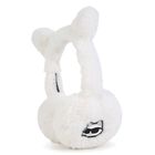Girls White Faux Fur Earmuffs, 1, hi-res