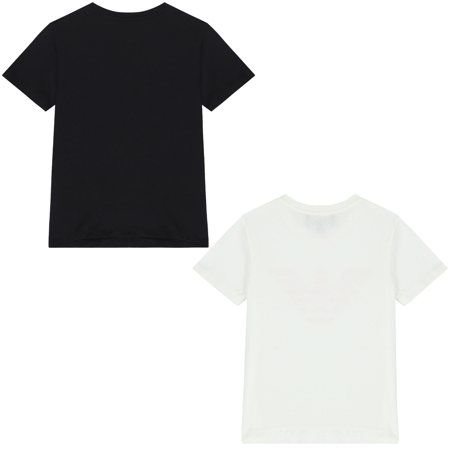Girls Ivory & Black Logo T-Shirts ( 2-Pack ), 1, hi-res