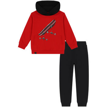 Boys Red & Black Skate Tracksuit