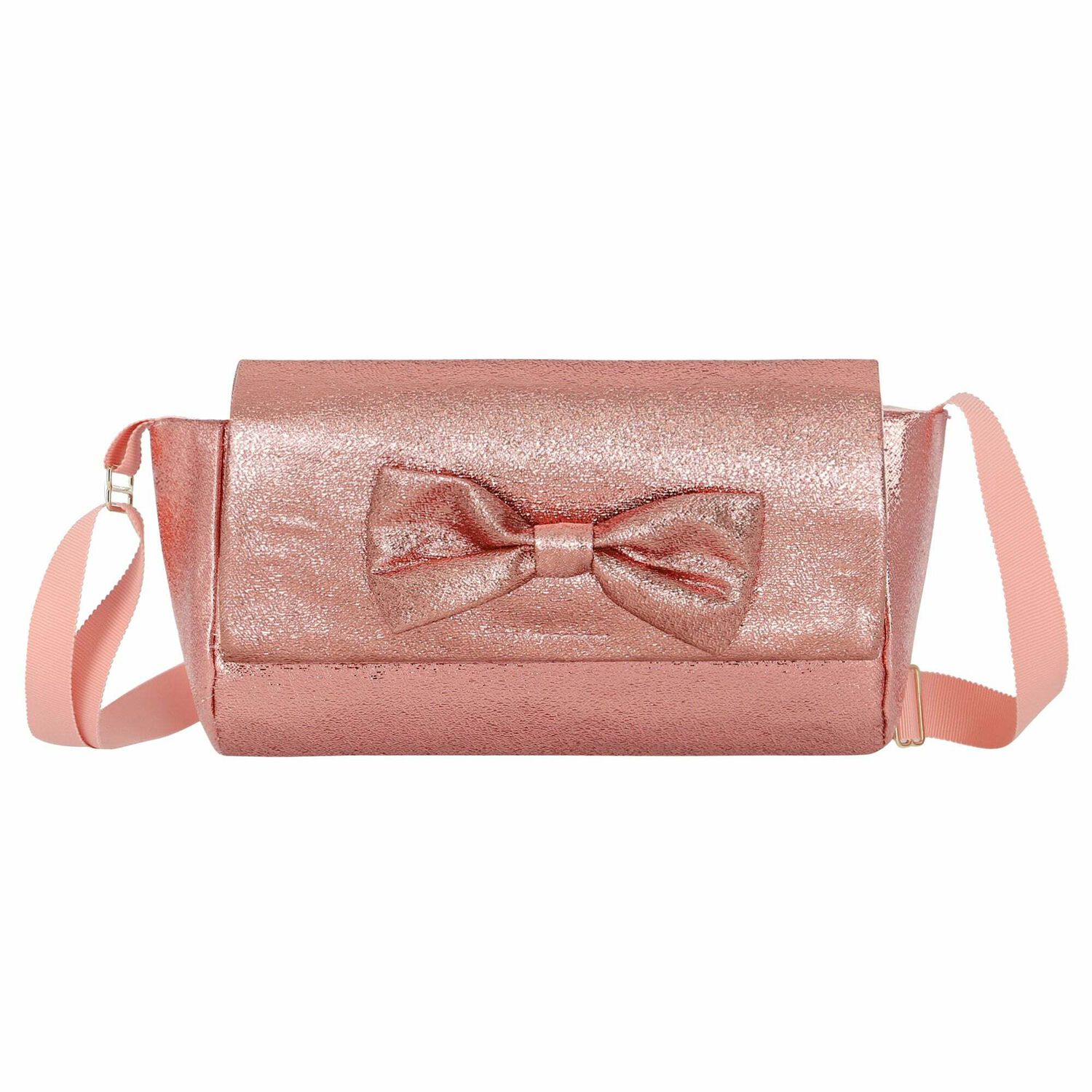 Girls Metallic Pink Handbag, 1, hi-res image number null