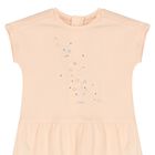 Younger Girls Pink Logo Dress, 1, hi-res