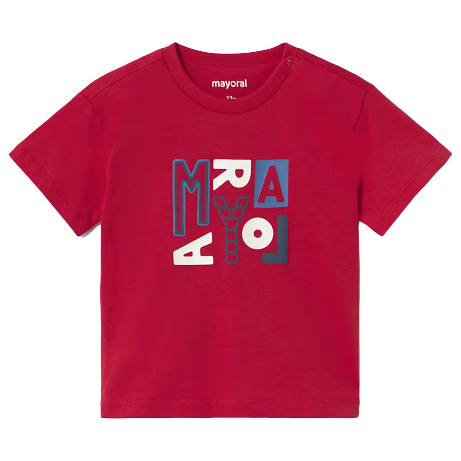 Younger Boys Red Logo T-Shirt, 4, hi-res