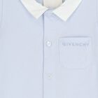 Baby Boys Blue Logo Romper Set, 1, hi-res