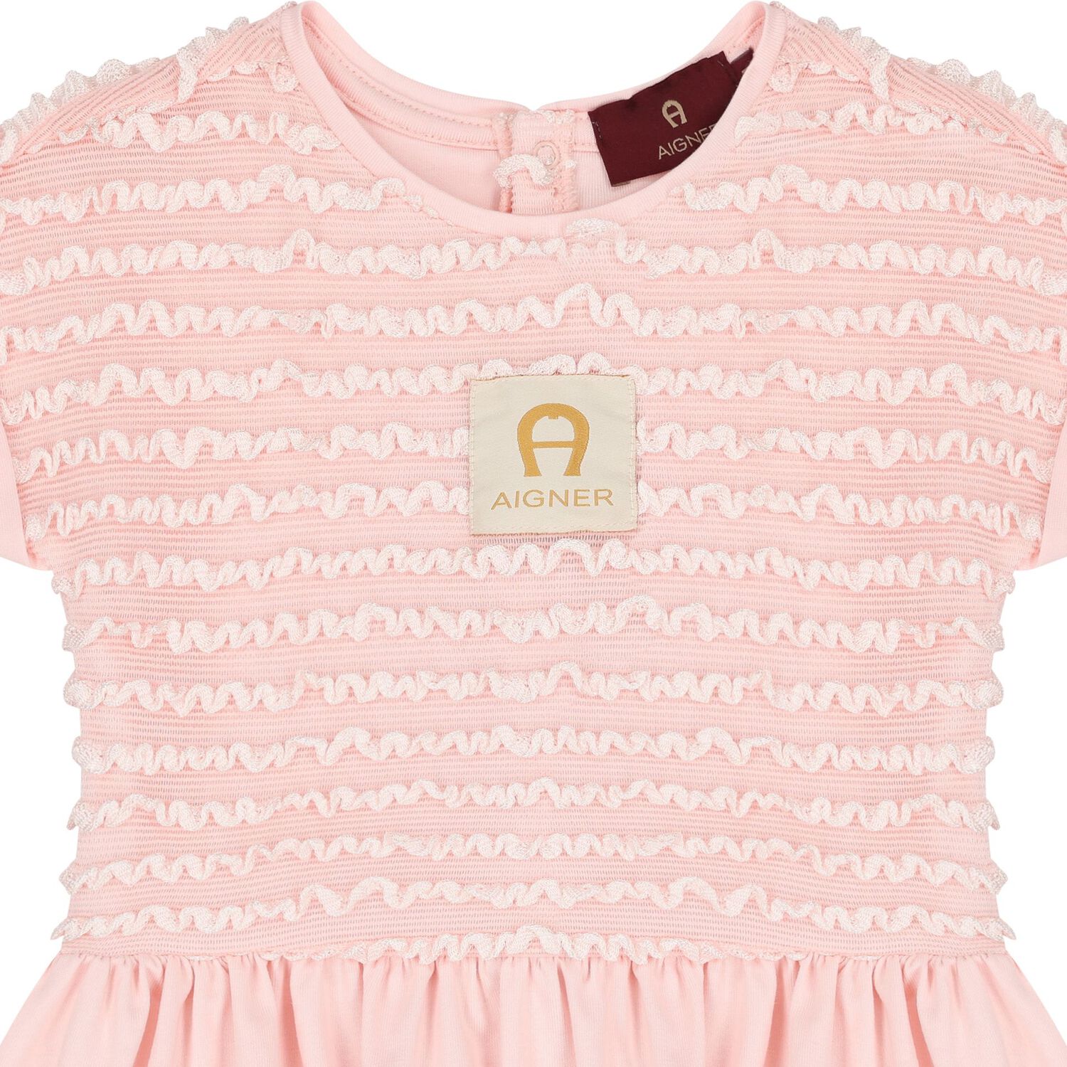 Younger Girls Pink Logo Dress, 1, hi-res