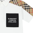 Boys White Logo Polo Shirt, 1, hi-res