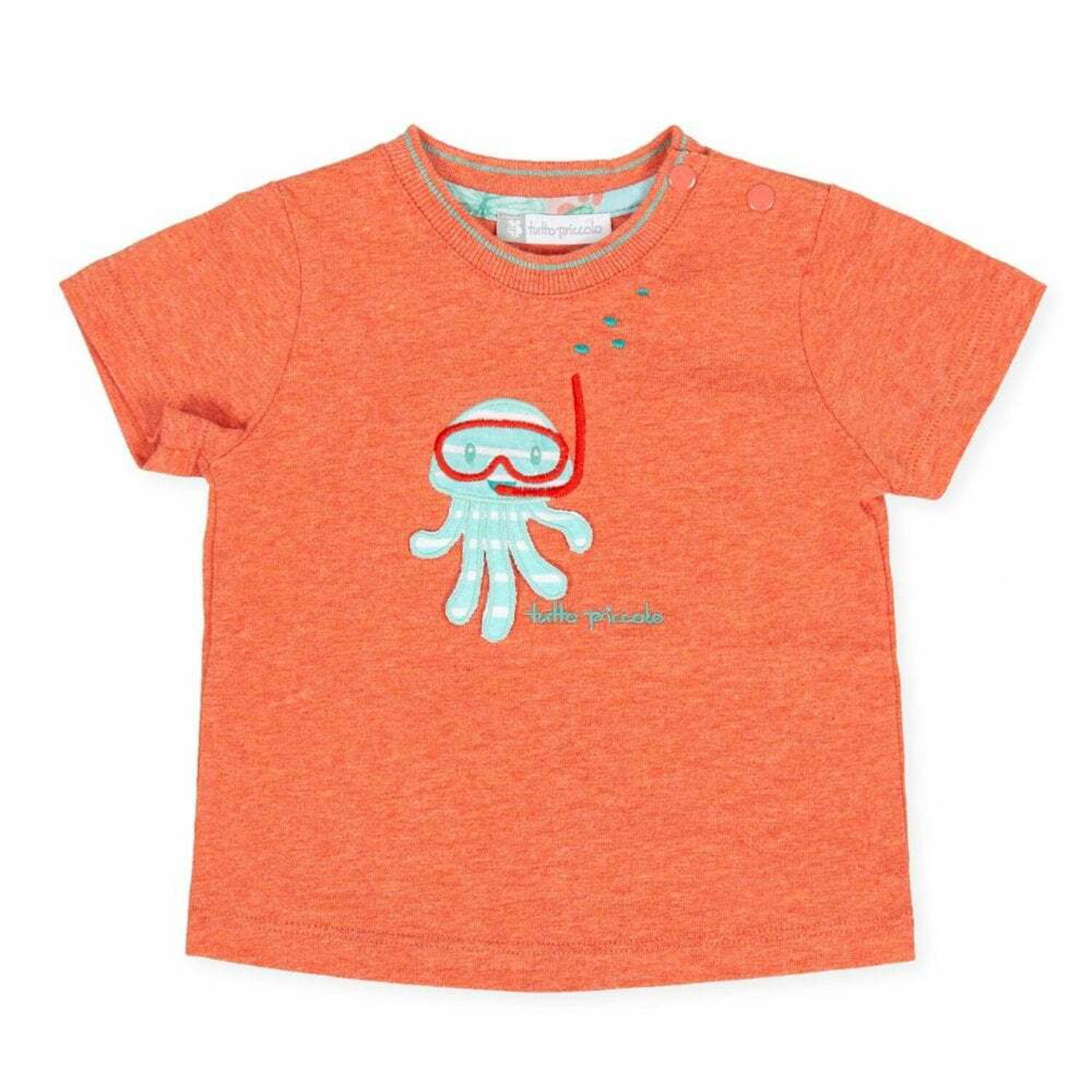 Boys Orange Embroidered T-Shirt, 1, hi-res image number null