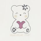 Younger Girls Ivory Teddy Bear Long Sleeve Top, 1, hi-res