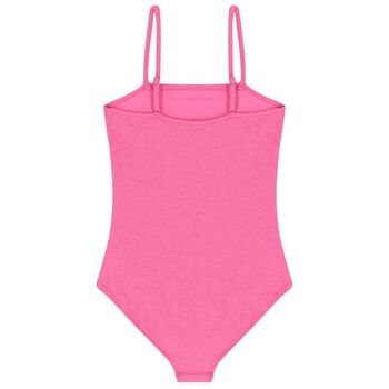 Girls Pink Logo Swimsuit