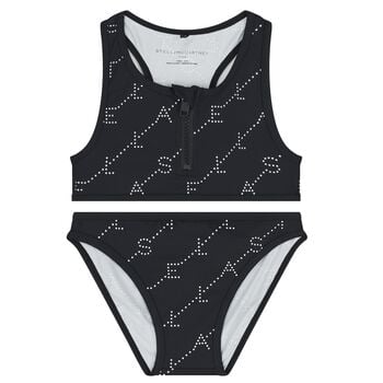 Girls Black & White Bikini