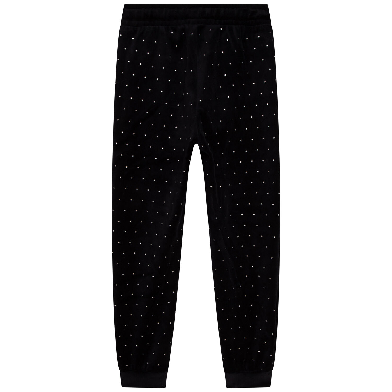 Girls Black Logo Embellished Joggers, 1, hi-res image number null