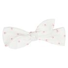 Baby Girls White & Pink Bow Headband, 1, hi-res