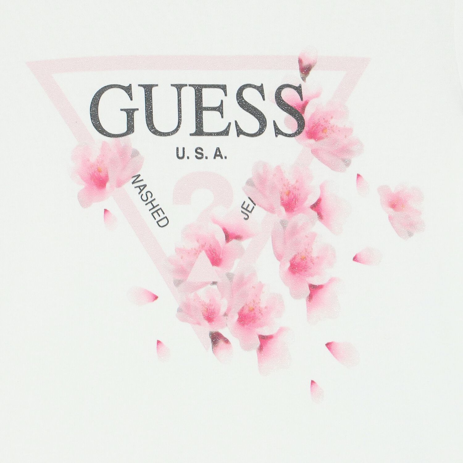 Girls White Cherry Blossom T-Shirt, 1, hi-res image number null