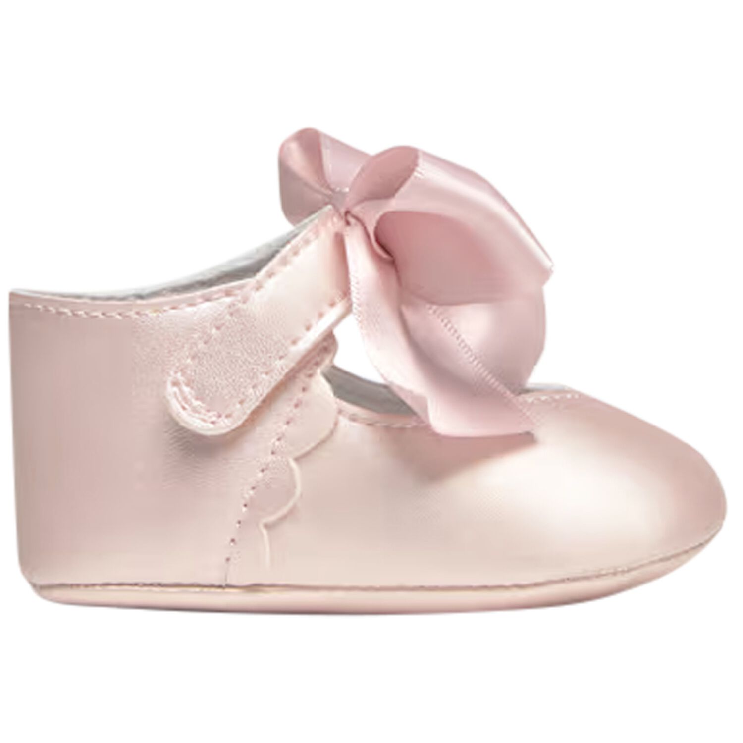 Baby Girls Pink Bow Pre Walker Shoes, 1, hi-res