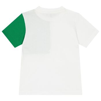 White & Green Logo T-Shirt