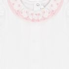 Baby Girls White & Pink Bodysuit, 2, hi-res