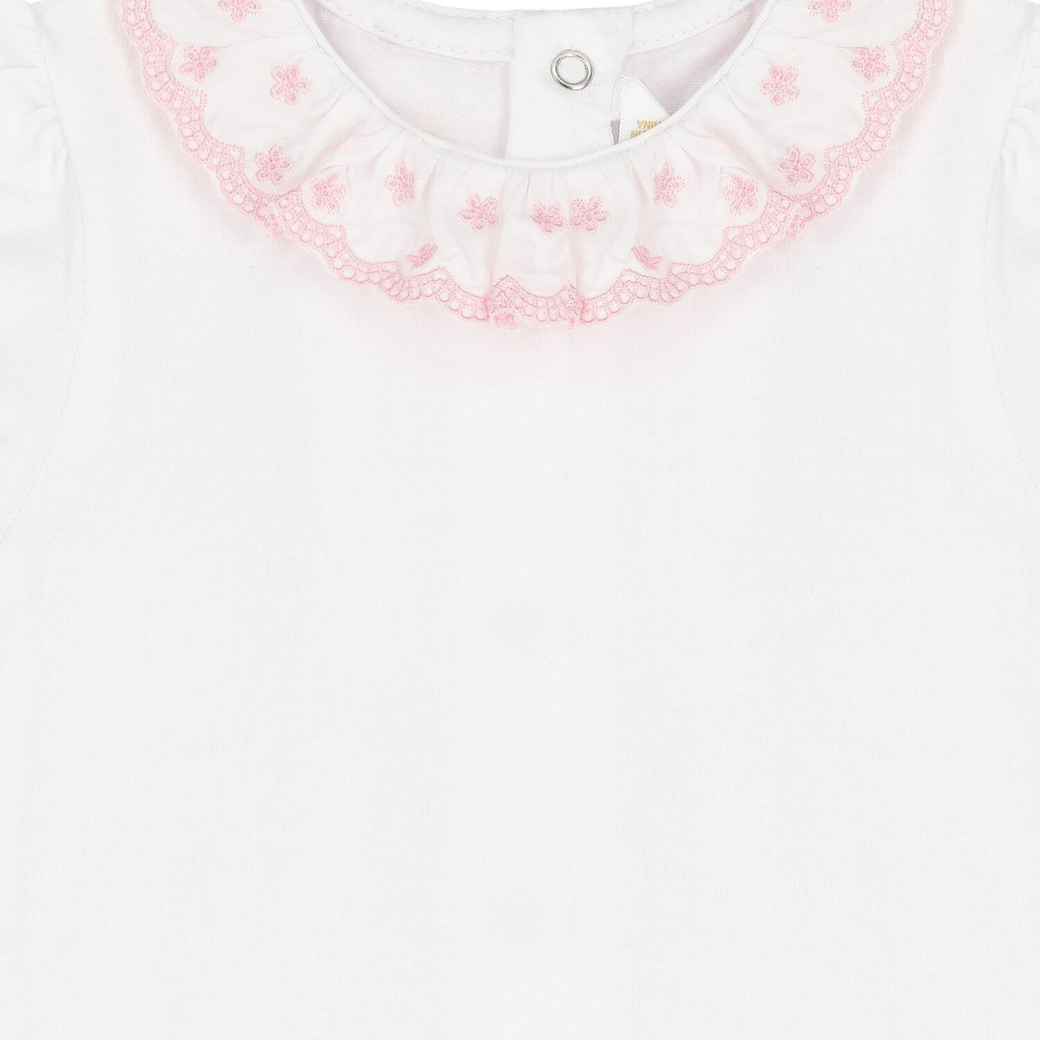 Baby Girls White & Pink Bodysuit, 2, hi-res