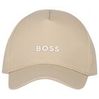 Boys Beige Logo Cap, 1, hi-res