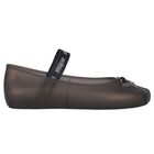 Girls Black Bow Jelly Shoes, 1, hi-res