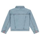 Girls Blue Denim Rhinestones Jacket, 1, hi-res