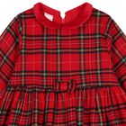 Baby Girls Red Tartan Dress, 1, hi-res