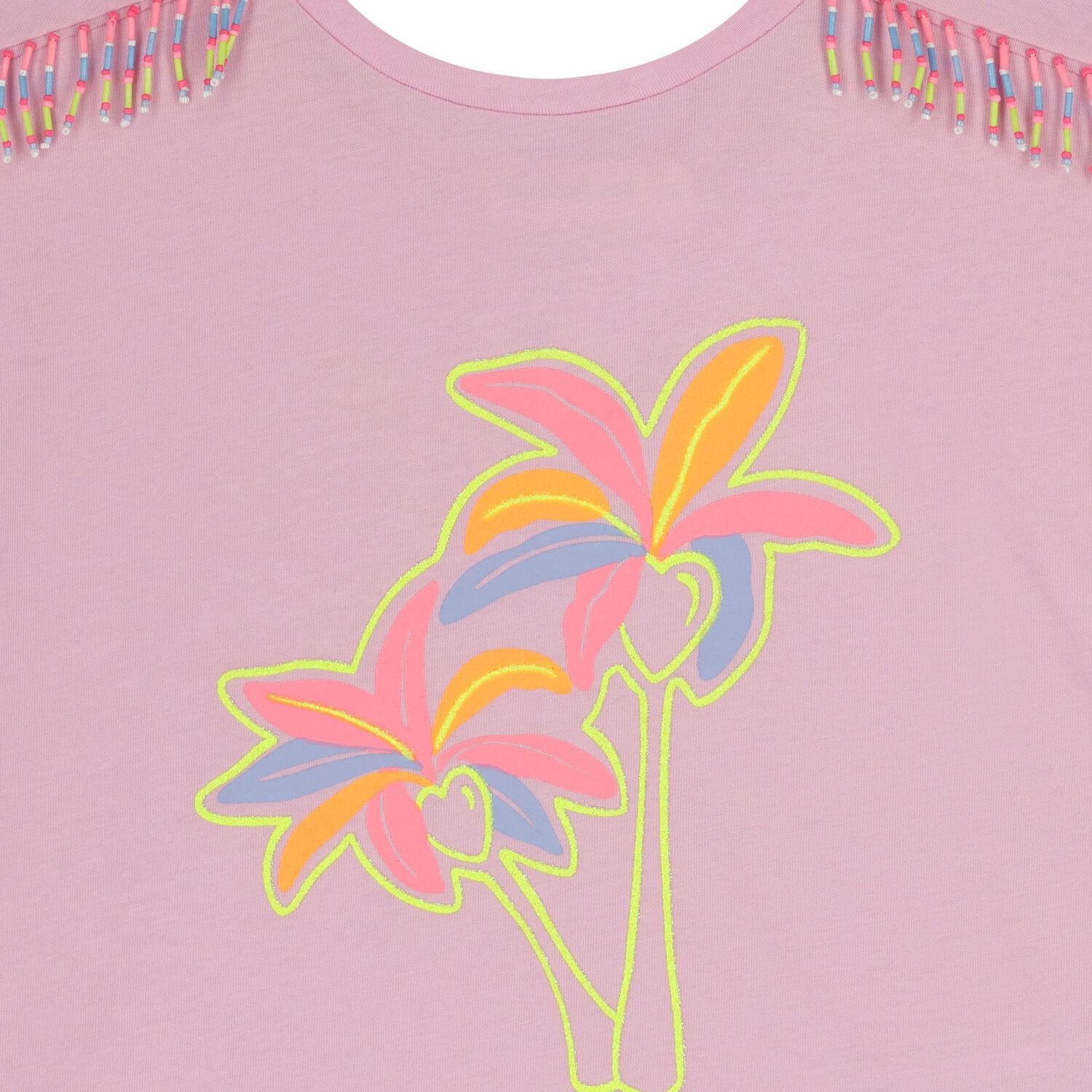 Girls Pink Palm Tree T-Shirt, 1, hi-res