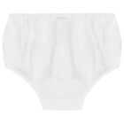 Baby Girls White Flower Satin Dress Set, 1, hi-res