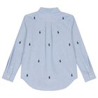 Boys Blue Logo Shirt, 1, hi-res