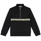 Boys Black Logo Tracksuit, 1, hi-res