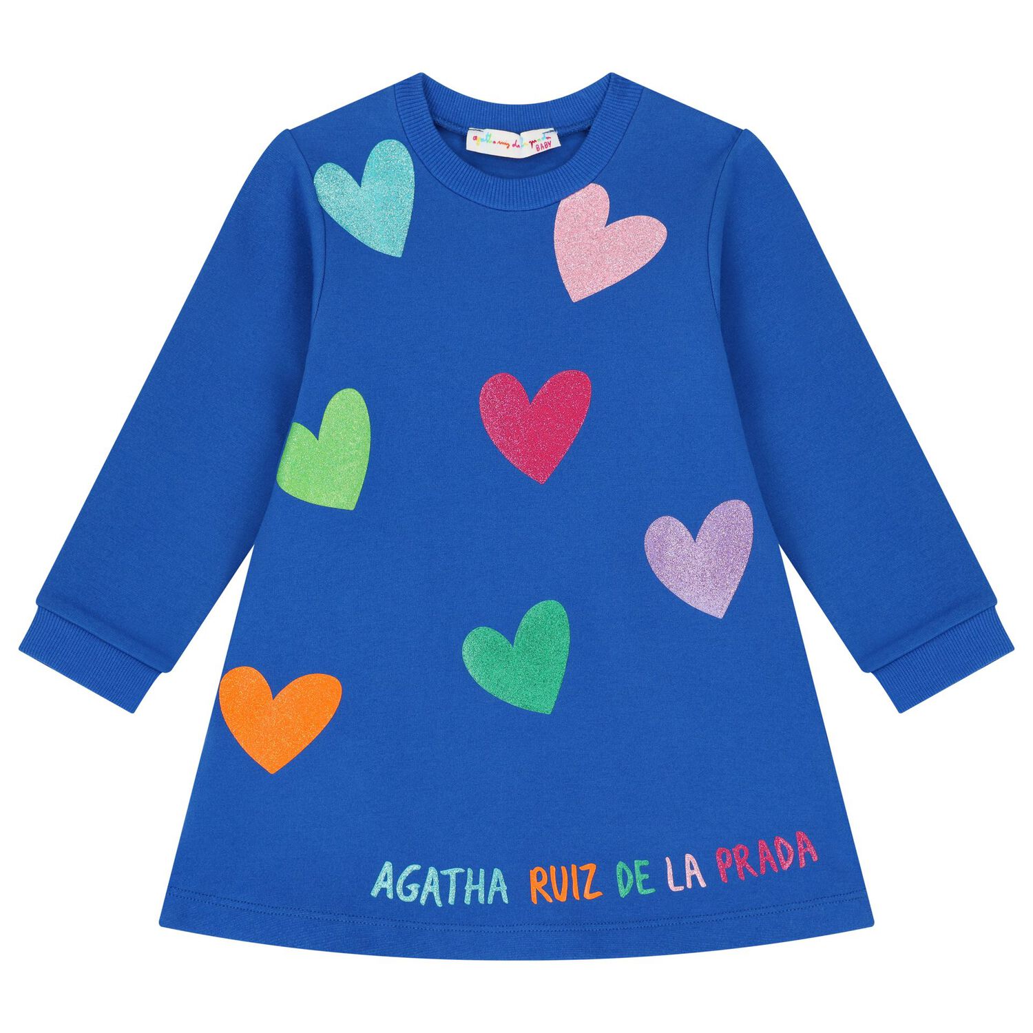 Girls Blue Heart Dress Set, 1, hi-res image number null