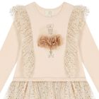 Girls Ivory Ruffle Tulle Dress, 1, hi-res