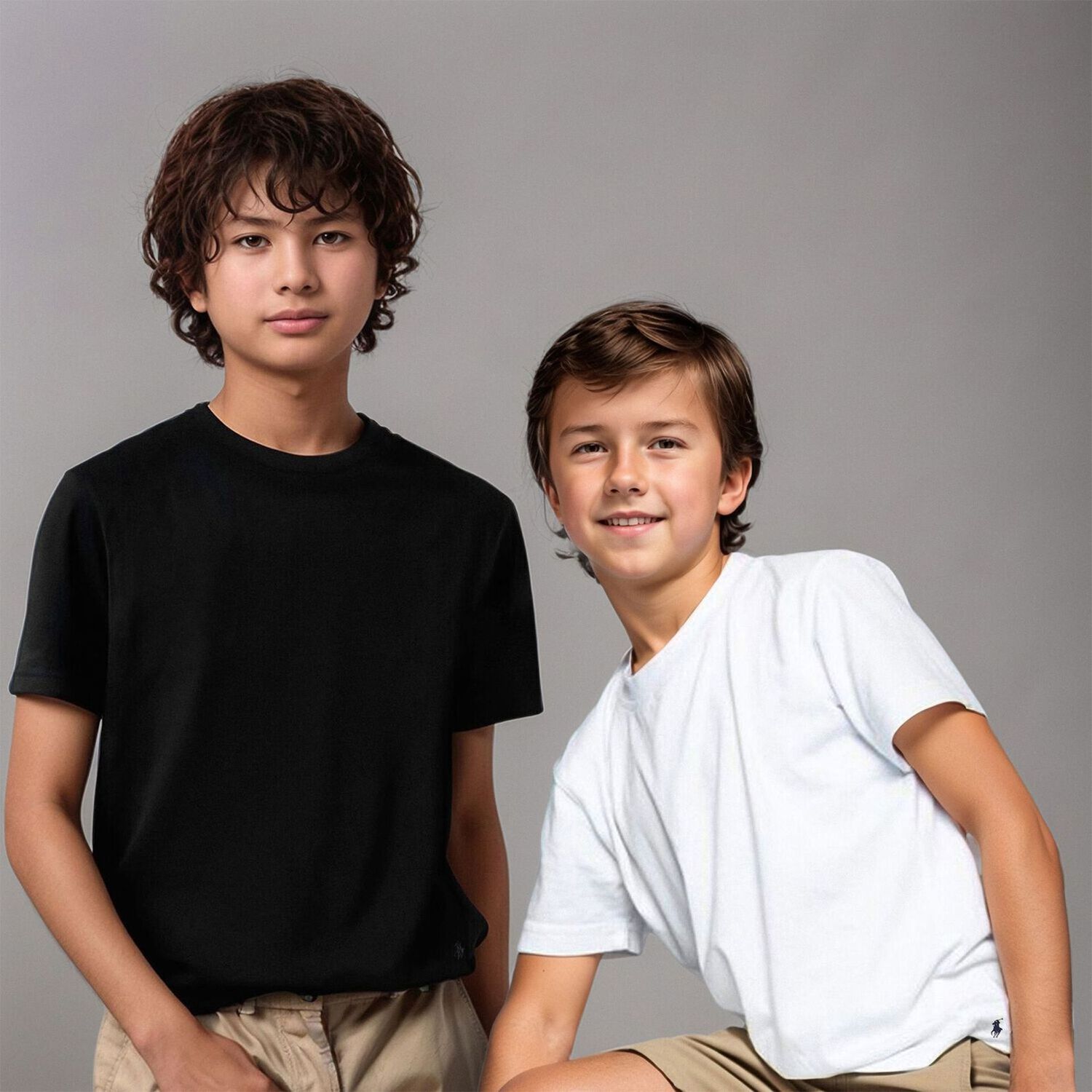 Boys Black & White Logo T-Shirts ( 2-Pack ), 1, hi-res image number null