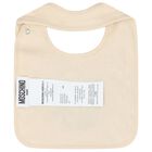 Beige Teddy Bear Logo Hat & Bib Baby Gift Set, 2, hi-res