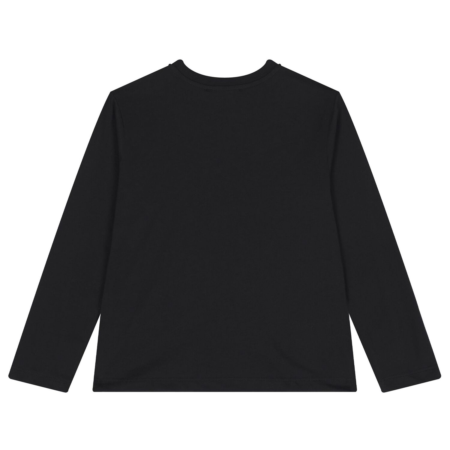 Black Logo Long Sleeve Top, 1, hi-res