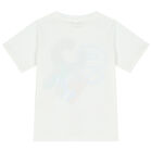 Boys White Logo T-Shirt, 1, hi-res