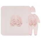 Baby Girls Pink Bunny Babygrow Gift Set, 1, hi-res