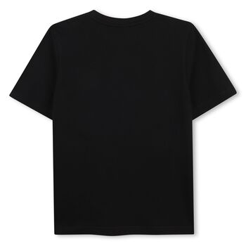 Boys Mini Me Black Logo T-Shirt