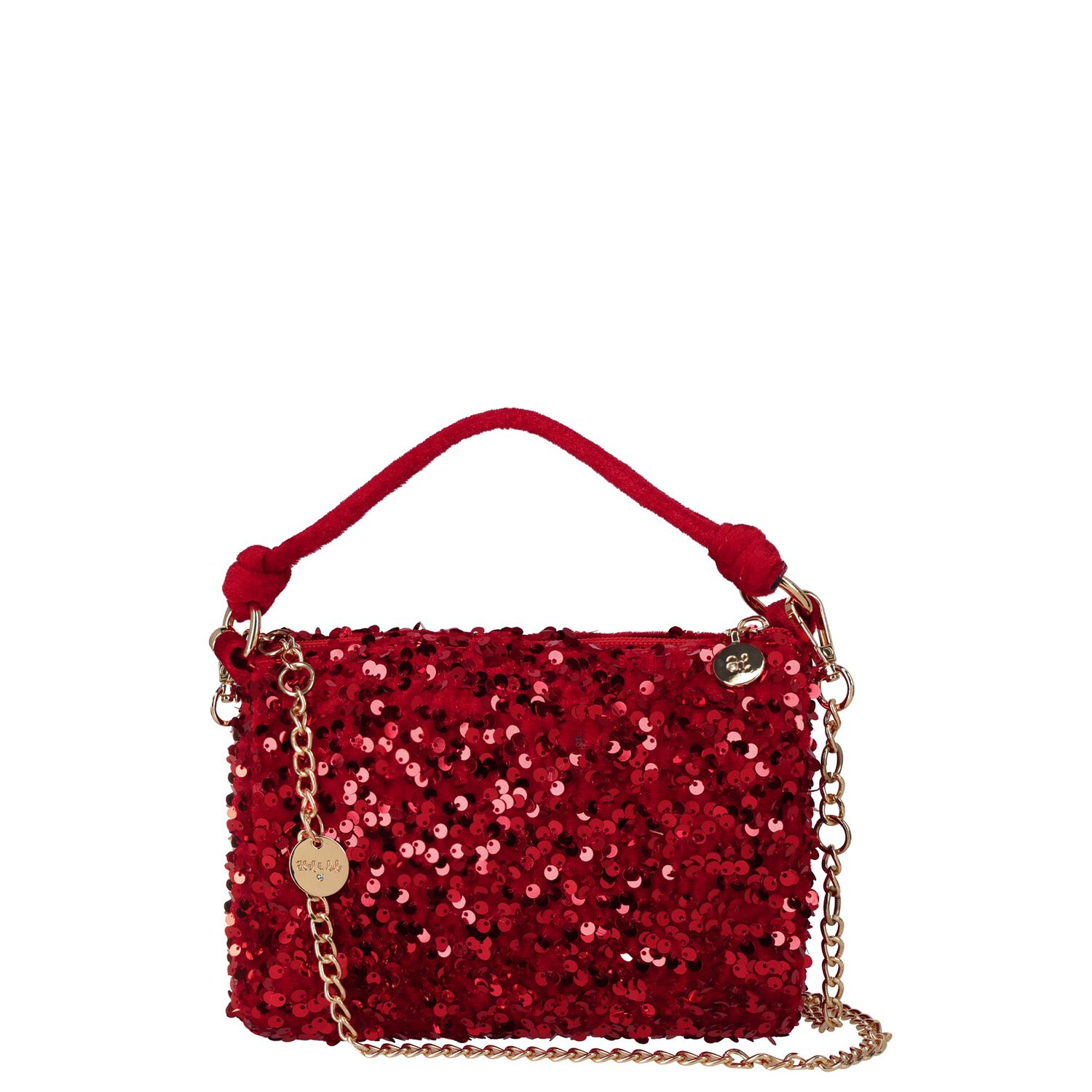 Girls Red Sequins Handbag, 1, hi-res