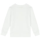 Boys White Bear Logo Sweatshirt, 1, hi-res