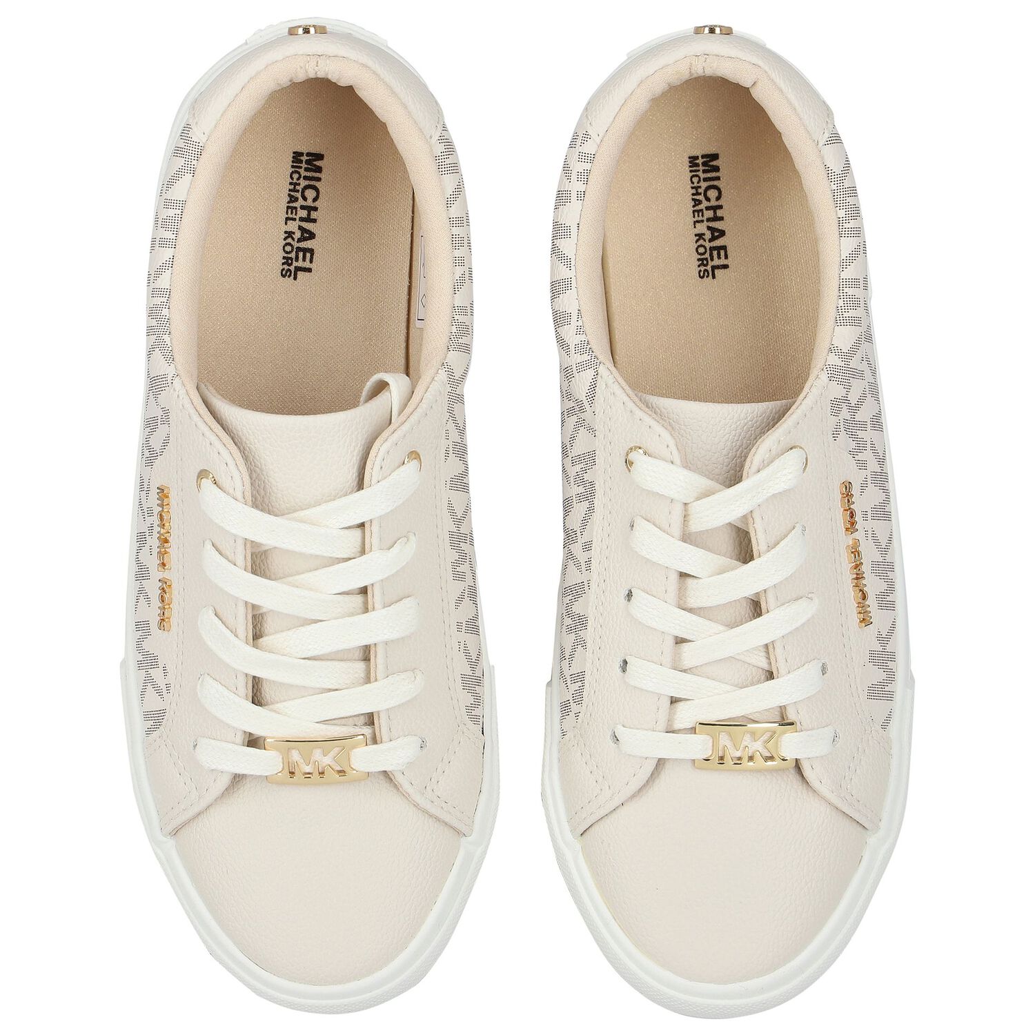 Girls Ivory Logo Trainers, 1, hi-res