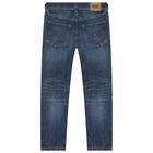 Boys Blue Denim Logo Jeans, 1, hi-res