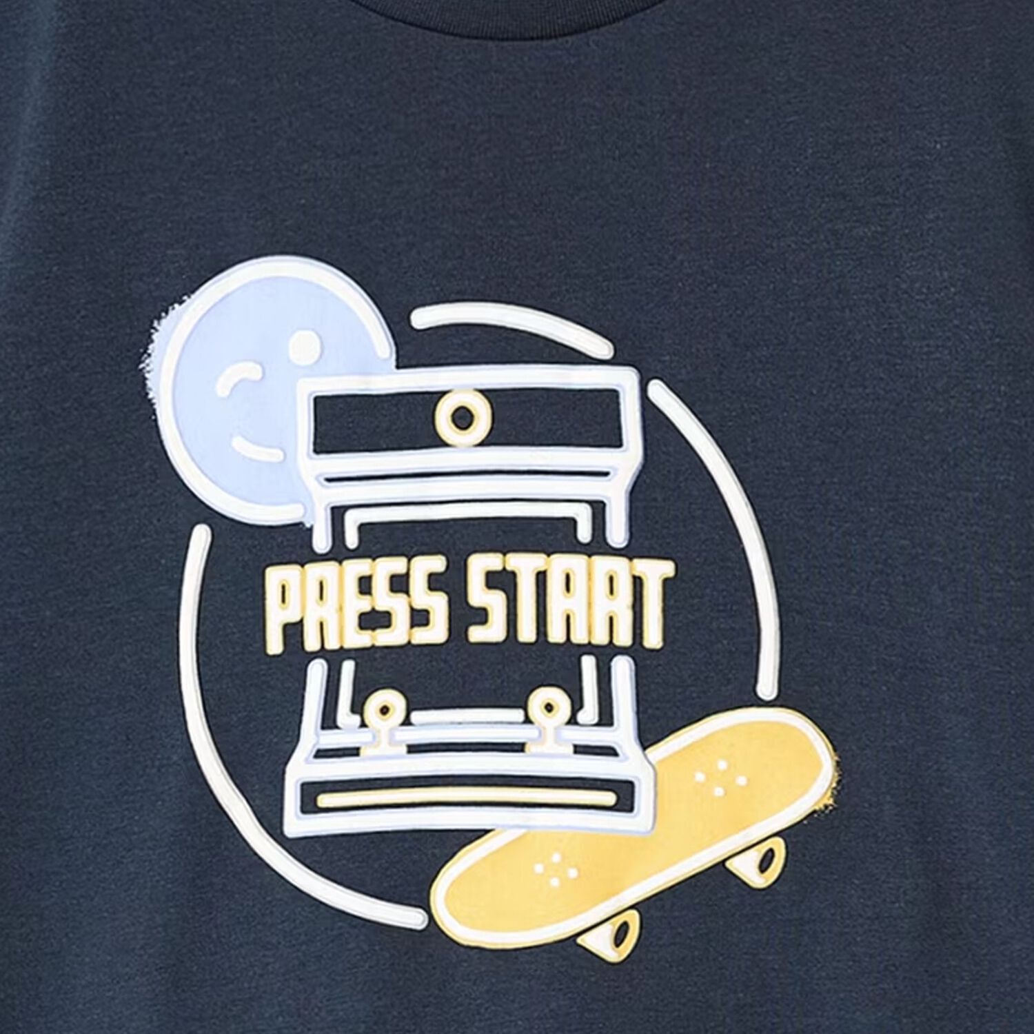 Boys Navy Blue Skate Board T-Shirt, 1, hi-res image number null