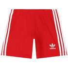 White & Pink Logo Shorts Set, 3, hi-res