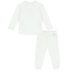 Baby Boys White Logo Tracksuit, 1, hi-res