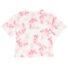 Girls White Logo Floral T-Shirt, 3, hi-res