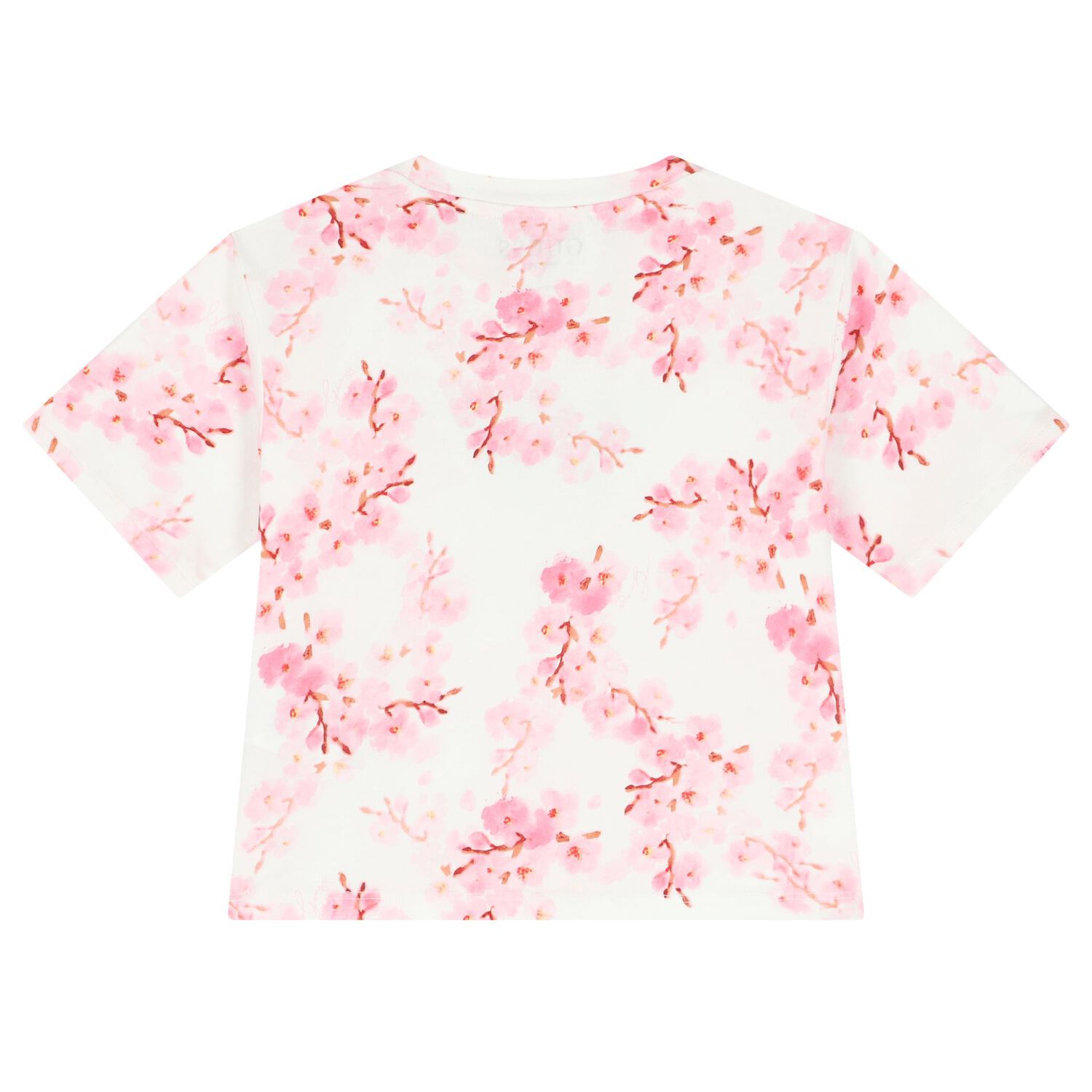 Girls White Logo Floral T-Shirt, 3, hi-res