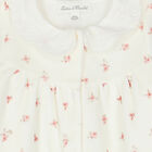 Baby Girls Ivory & Pink Floral Babygrow, 1, hi-res
