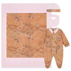 Baby Girls Beige & Pink Geo Map Babygrow Gift Set, 2, hi-res