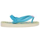 Girls Beige Logo Flip Flops, 1, hi-res