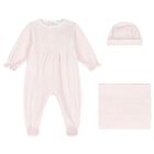 Baby Girls Pink Lace Babygrow Gift Set, 1, hi-res